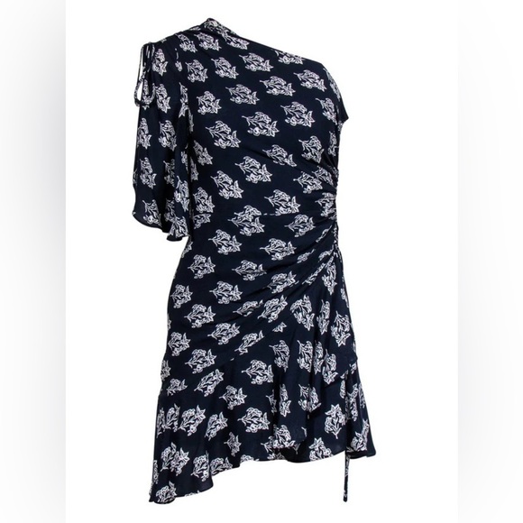 A.L.C. Misha One Shoulder Silk Dress - Picture 1 of 5